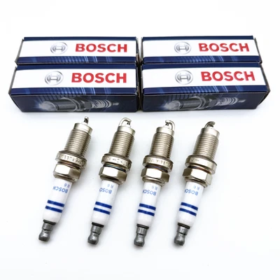 4x BOSCH Zündkerze FR7HC 0242236565 Für VW Golf Polo Seat Ibiza Leon Skoda - Image 1 of 4