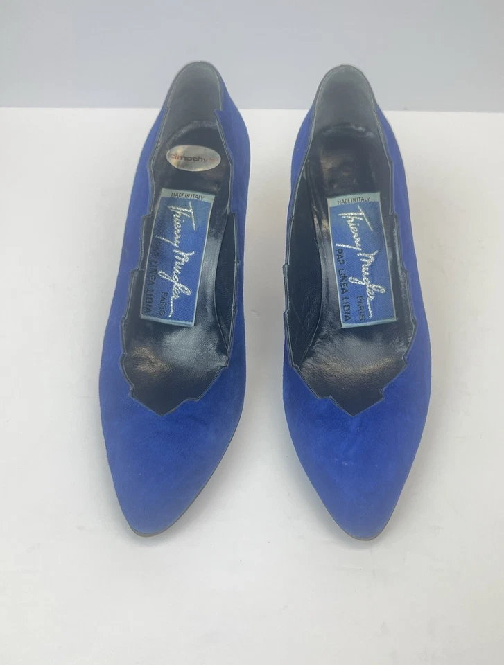 Salto Thierry Mugler azul vibrante feminino tamanho 6.5 - Imagem 1 de 4
