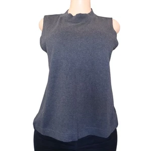 Pact Sleeveless Charcoal Gray Women's Top Size M - Picture 1 of 8