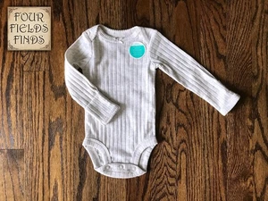 Carter's Original Bodysuit Long sleeve, Newborn Light Heather Gray NWT - Picture 1 of 9