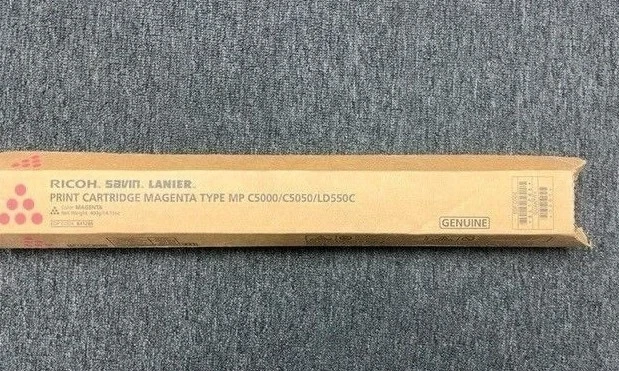 正品 Ricoh Savin Lanier 打印墨盒 品红 841286 类型 MP C5000 C50  — 第 1/1 张图片