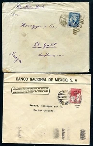 MEXICO 1921/30 two covers stamped to SWITZERLAND - Picture 1 of 3