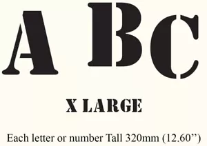A-Z STENCIL Large Single Letter Number Tall 320mm(12.60'') Painting Reusable AL1 - Picture 1 of 46