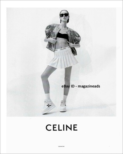 CELINE 3 pagine rivista STAMPA ANNUNCIO PRIMAVERA 2023 QUINN MORA hedi slimane