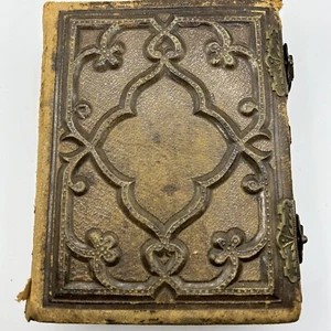 Álbum de fotos antiguo victoriano de cuero con 17 fotos de mediados de 1800 - Imagen 1 de 21