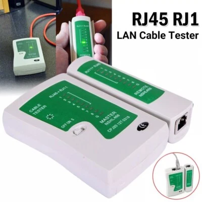 Netzwerk Kabeltester RJ45 RJ11 RJ12 CAT5/6 UTP LAN Kabel Detektor Fernbedienung - Bild 1 von 4