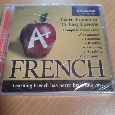 A+ FRENCH SCHOLASTIC CD-ROM 1999 French In 15 Easy Lessons New - Image 1 of 2