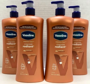 Vaseline Intensive Care Cocoa Radiant Moisturizing Body Lotion, 32oz, Pack of 4 - Picture 1 of 3