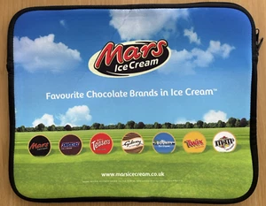 NEUF GRAND sacoche pour ordinateur portable Mars Ice Cream néoprène housse coulissante noir 18" - Photo 1/9