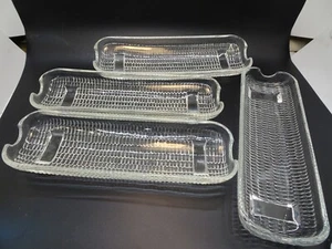 Vintage Klar Pressglas Maiskolben Geschirr 4er Set - Bild 1 von 3