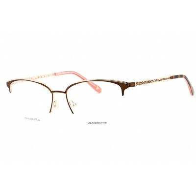 Gafas para mujer Liz Claiborne marrón metal marco ojo de gato lentes transparentes L 673 09Q Foto 1 de 2