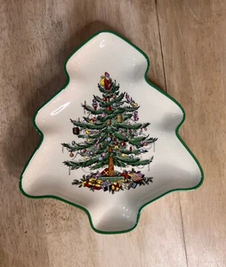 Spode CHRISTMAS TREE S3324 - A7 Baumförmige Schmuckstück Bonboniere - Bild 1 von 5
