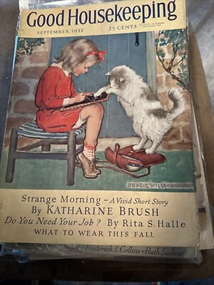 SEPTEMBER 1932 GOOD HOUSEKEEPING Magazine , VTG ADS & More-Jesse Wilcox Smith - Image 1 of 4