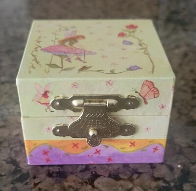 Tooth Fairy Box: yellow girly, jewelry box style with mirror and cushion inside - Image 1 of 4