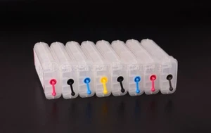 8PC/SET 130ML Refillable Ink Cartridge For HP 70 For HP DesignJet Z3100 Z3200 - Picture 1 of 1
