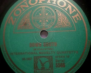 Cuarteto de novedad internacional "Down South / Whistling Rufus" Zonófono 78 rpm - Imagen 1 de 2