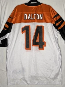 Cincinnati Bengals NFL Jersey Dalton #14 Size Large Men's White Reebok - Picture 1 of 16