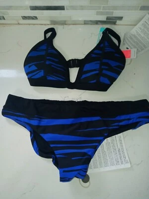 Seafolly Australia Fastlane акваланг треугольник Blue Ray 2 шт бикини верх и низ - Изображение 1 из 4