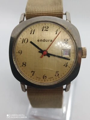 Reloj Endura Vintage Manual Mecánico Indicador de Fecha Hecho en Suiza Foto 1 de 4