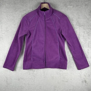 i-5 Apparel Jacket Sweater Womens Small Purple Fleece Full Zip Pockets - Picture 1 of 10