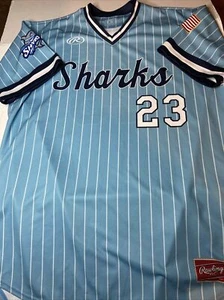 Rawlings Baseball Trikot Erwachsene Größe 50 blau #23 Sterling Sharks Big Tim - Bild 1 von 14