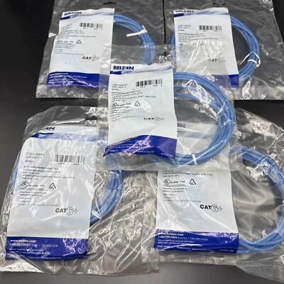 Belden C601106010 CAT6+ 10Ft. Patch Cable  - NXPC-B6RS86-R6AT-R6AT-10.0 *Lot 5x* - Image 1 of 2