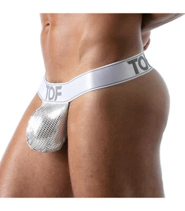 Tanga TOF PARIS Star String Microfibra Hombres Sin Cuerdas Plateado 82 - Imagen 1 de 5