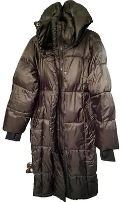 Chaqueta acolchada con capucha Gap Down Parka Abrigo Negro Acolchado Para Mujer S 44” Largo Foto 1 de 4