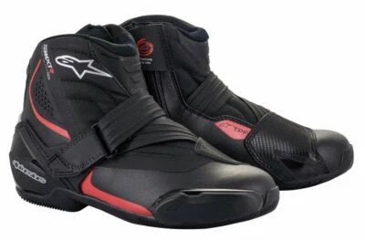 Alpinestars SMX-1 R V2 Smx 1 RED Short Ankle Riding Motorcycle Boots - Sports