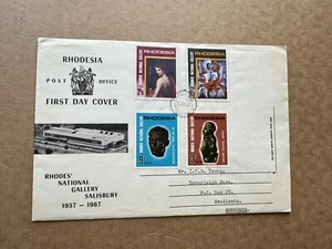 Rhodesia 1967 FDC (66)  National Gallery of Art #250-53 + Mono-Color NGA Cachet - Picture 1 of 2