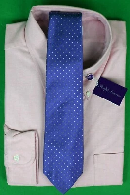 "Corbata de seda italiana Ralph Lauren etiqueta púrpura punto alfiler" (nueva con etiqueta RL $195) Foto 1 de 4