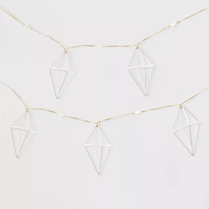 NEW Opalhouse LED Geometric Fairy String Lights 25 ct white metal battery power - Picture 1 of 5