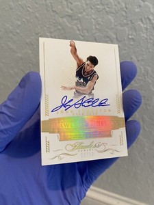 2014-15 Flawless Finishes John Stockton GOLD Auto /10 On Card Bold Autograph