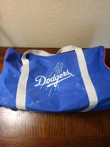 LA Dodgers Bag Duffle Pizza Hut Los Angeles Blue White Handles Vintage Cover