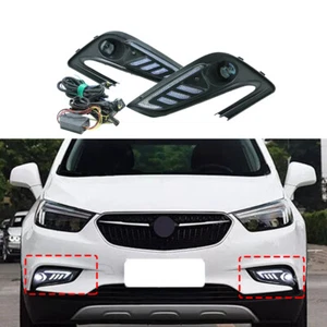 LED Daytime Running Lights Fog Lamp DRL w/Turn Signal For Buick Encore 2017-2022 - Picture 1 of 10