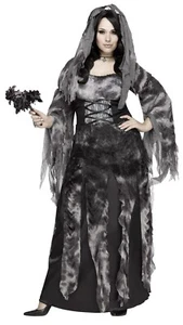 Adult Cemetery Bride Zombie Plus Size Costume - Picture 1 of 2