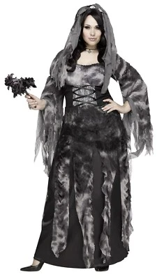 Adult Cemetery Bride Zombie Plus Size Costume - Image 1 of 2