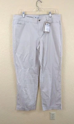 Columbia Mujer Pantalones Talla 14 Chino Beige Bolsillos Camping Senderismo Algodón Grande Foto 1 de 4
