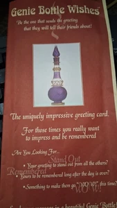 Genie Bottle Wishes Greeting Card - Glass Bottle, Card and Gift Box - Picture 1 of 12