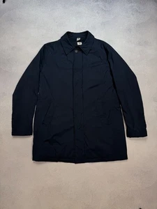 Luigi Borrelli Napoli Mens Mid Lenght Jacket Navy Blue Nylon Insulated Wool Vest - Picture 1 of 24