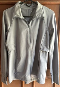 Apana Jacket Athletic Yoga Full Zip Performance Thumb Holes Soft Purple Size Med - Picture 1 of 6