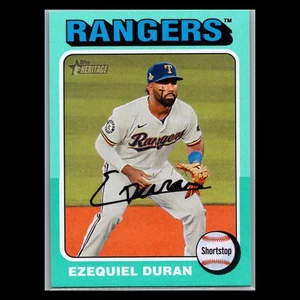 2024 Topps Heritage High Number #588 Ezequiel Duran Aqua Border Texas Rangers - Picture 1 of 2