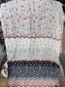 ""SHELL & CORAL PATTERN BORDER FABRIC"" - - Picture 1 of 4