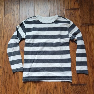 H&M Boys Long Sleeve Shirt Black And White Stripes Vintage Shirt - Image 1 of 4