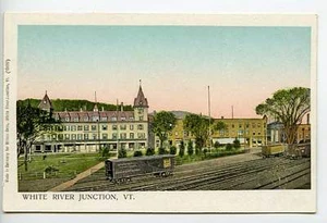White River VT Railroad White River View Postcard - Picture 1 of 1