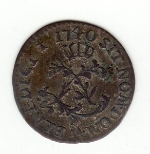 French Colonial 1740 AA Billon Half Sous-Marques, Vlack 324, R1