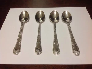 Rogers & Son Silverplated "Enchanted Rose" Lot Of 4 Teaspoons New - Picture 1 of 6