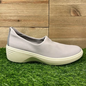 Ecco Soft 7 Wedge Womens 7 Blue/Gray Leather Shoes Sneakers Athletic Slip On - Picture 1 of 15