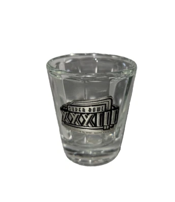 Super Bowl XXXIII 1999 Shot Glass NFL Football Denver Broncos vs Atlanta Falcons - Image 1 of 4