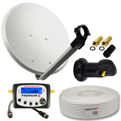 PremiumX Camping mini SAT Anlage 45cm Satelliten Antenne LNB 10m Kabel SatFinder - Bild 1 von 4